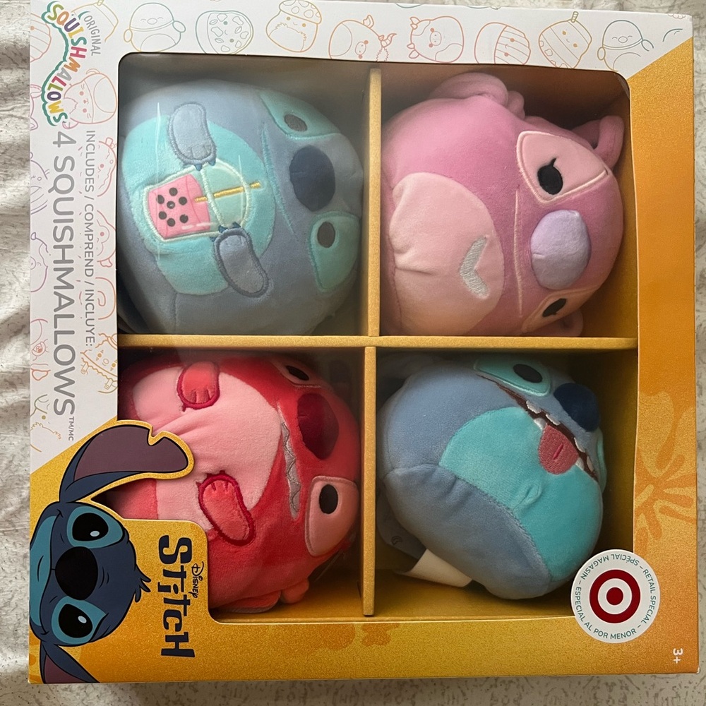 Squishmallow Disney stitch set of 4 NWT - Picture 6 of 7